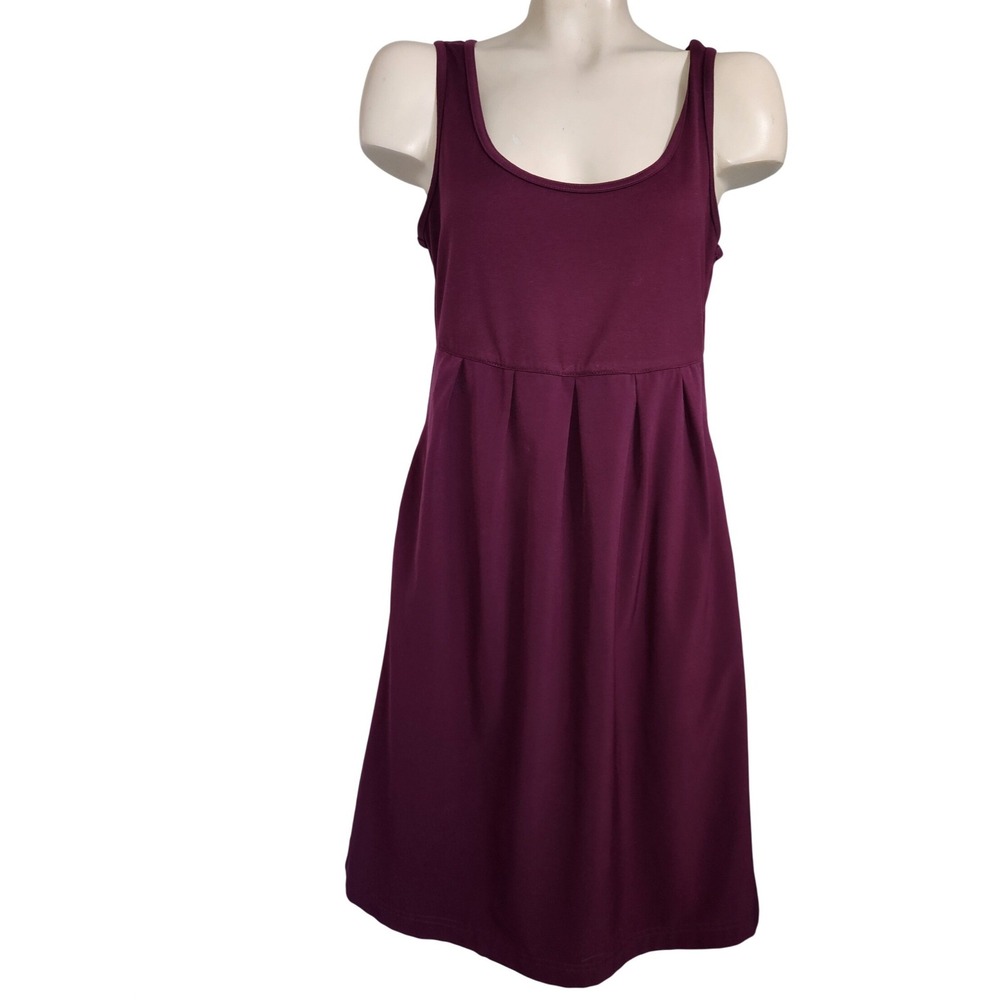 Columbia Omni-Shade Dress M Plum Purple Sleeveless Empire Waist Sun
Protection